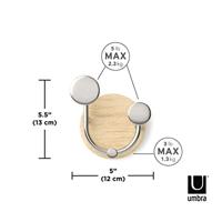 Umbra Melody Valet wandhaak naturel/nikkel - thumbnail