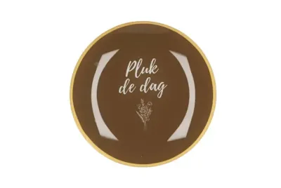 PLATE ROUND PLUK DE DAG 18X18X2CM