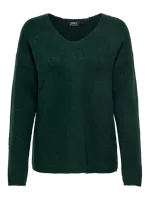 Only Onlcamilla V-neck L/s Pullover Knt Noos Trui Scarab - thumbnail