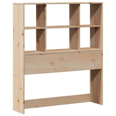 Bed met boekenkast zonder matras massief grenenhout 90x200 cm