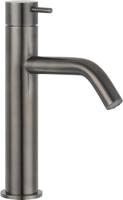 Wastafelkraan Qisani Flow Medium Geborsteld Gun Metal - thumbnail