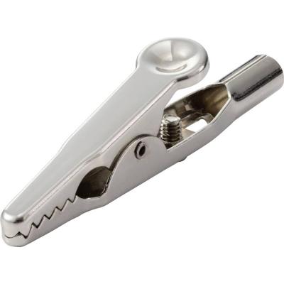 TRU COMPONENTS MSK-10 Krokodillenklem Nikkel Klembereik (max.): 7.9 mm Lengte: 50 mm 1 stuk(s) Bulk