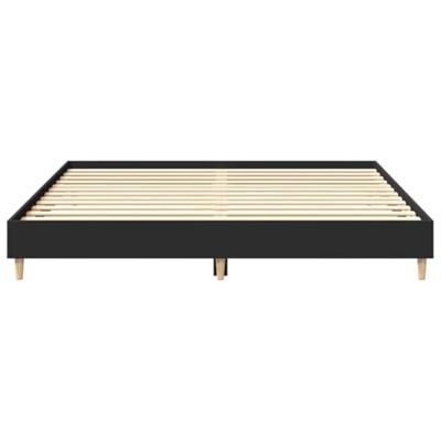Bedframe matras zonder matras 200x200 cm spaanplaat zwart
