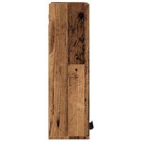 Badkamerkast wandgemonteerd 32x20x67 cm oud houtkleurig - thumbnail