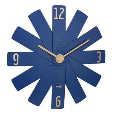 TFA Dostmann 60.3020.06 Wandklok Kwarts 400 mm x 37 mm x 400 mm Blauw, Middernachtsblauw Slepend uurwerk (geluidsloos) TFA Dostmann 60.3020.06 Wandklok Kwarts 400 mm x 37 mm x 400 mm Blauw, Middernachtsblauw Slepend uurwerk (geluidsloos)
