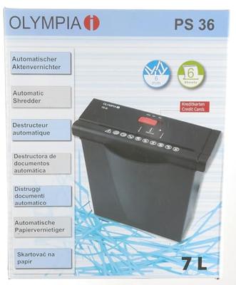 Olympia PS 36 Papierversnipperaar 6 vellen Strip cut 6 mm P-2 7 l