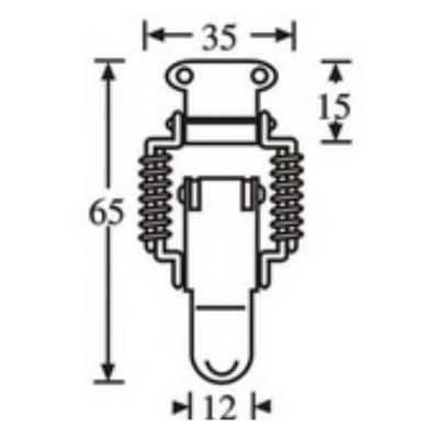 Adam Hall 1618 Opbouwslot RVS
