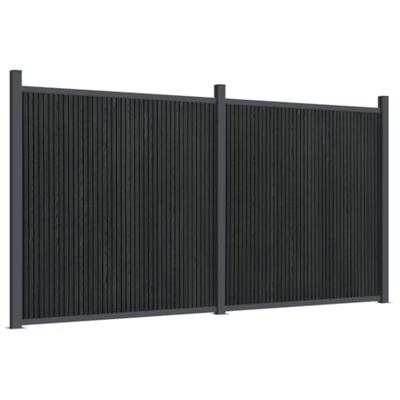 Schuttingpaneel 353x186 cm HKC grijs