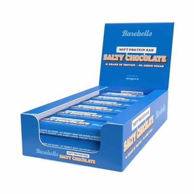 Barebells reep Soft Salty Chocolate, 55 g, pak van 12 stuks Barebells reep Soft Salty Chocolate, 55 g, pak van 12 stuks