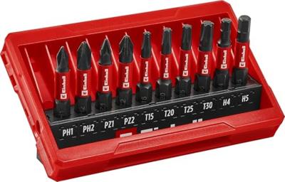 Einhell Impact Bit Taschenbox 10tlg 118653 Bitset 1/4 (6.3 mm), PH, PZ, Torx, Zeskant