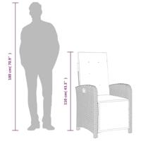 5-delige Tuinset met kussens poly rattan beige - thumbnail