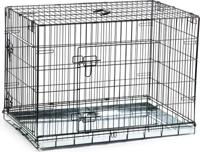 Hondenbench 2 deurs inklapbaar zwart 89 X 60 X 66 cm - thumbnail