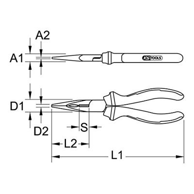 KS Tools 1171118 Platte rondbektang Recht Gereedschapsstaal 215 mm KS Tools 1171118 Platte rondbektang Recht Gereedschapsstaal 215 mm