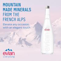 Evian mineraalwater glazen fles (12x75 cl) - thumbnail