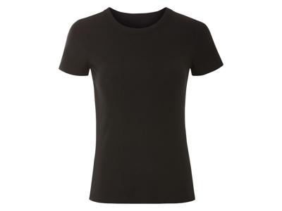 esmara Geribd dames T-shirt (Zwart, L (44/46))