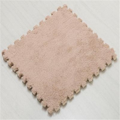 2 stuks woonkamer slaapkamer kinderen kinderen zachte tapijt magische lappendeken puzzel Splice hoofden klimmen baby mat 30x30cm (kameel)