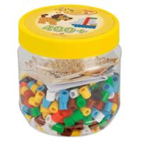 Hama Maxi strijkkralen en legbord in potje - geel - thumbnail