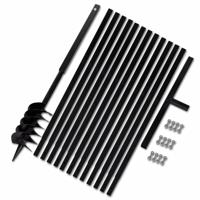 Grondboor met handvat 120 mm en verlengstukken 13 m (staal) - thumbnail