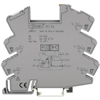 WAGO 857-104 Relaissocket (b x h x d) 6 x 81 x 94 mm 1 stuk(s)