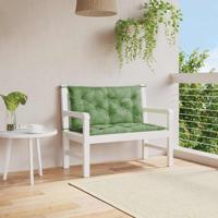 VidaXL Tuinbankkussens 2 st bladpatroon 100x50x7 cm stof - thumbnail