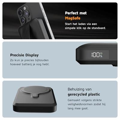 Xtorm uel Series 5 Power Pack wireless magnetic 10000 mAh Powerbank Zwart - thumbnail