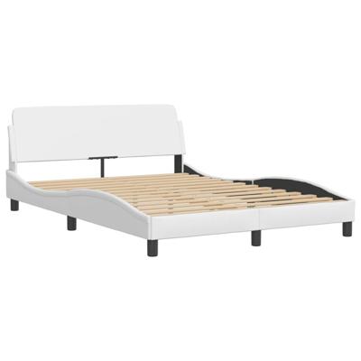 Bed met matras "Hvar" kunstleer wit 120x200 cm - thumbnail