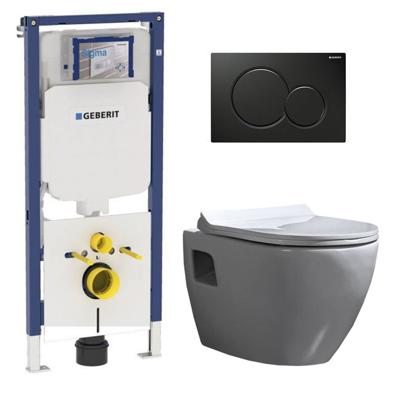Geberit UP720 Toiletset - Inbouw WC Hangtoilet Wandcloset - Daley Flatline Sigma-01 Zwart Geberit UP720 Toiletset - Inbouw WC Hangtoilet Wandcloset - Daley Flatline Sigma-01 Zwart