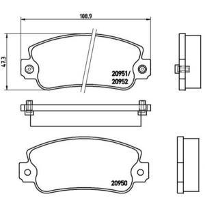 Remblokken set P23013