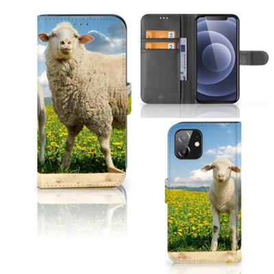 iPhone 12 | 12 Pro (6.1") | Telefoonhoesje | Met pasjeshouder | Schaap en Lammetje