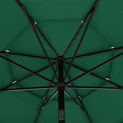 Parasol 3-laags met aluminium paal 3,5 m groen Parasol 3-laags met aluminium paal 3,5 m groen