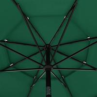Parasol 3-laags met aluminium paal 3,5 m groen - thumbnail