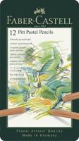 12 PITT pastelpotloden Faber-Castell in metaal etui - thumbnail