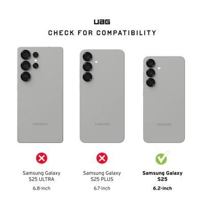 Urban Armor Gear Plasma XTE Outdoor telefoonhoes Samsung Galaxy S25 Transparant, Titaan Inductieve lading, Met standfunctie, Stootbestendig