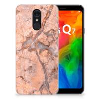LG Q7 | TPU | Siliconen hoesje | Marmer Oranje - thumbnail