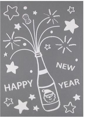 Raamsticker Happy new year 40 cm | 24 stuks