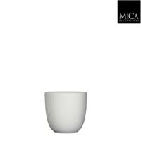 Tusca pot rond wit mat h13xd13,5 cm Mica Decorations - Mica decorations - thumbnail