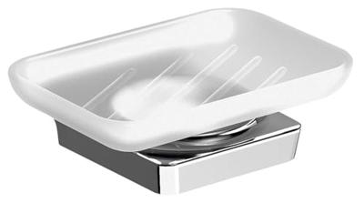 Zeephouder Sapho Zen Chrom Hangend 4.2x13.5 cm Chroom / Melkglas