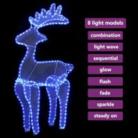 VidaXL Kerstversiering rendier met mesh 306 led&apos;s 60x24x89 cm - thumbnail