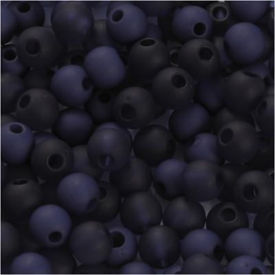 Creativ Company Plastic kralen, d 6 mm, gatgrootte 2 mm, ca. 150 stuk, blauw, 40 gr/ 1 doos