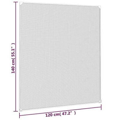 VidaXL Insectenhor voor ramen magnetisch 120x140 cm wit