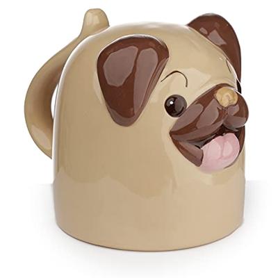 Mopshond Ondersteboven Keramiek Mok