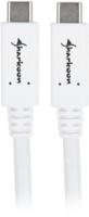 Sharkoon 4044951021185 USB-kabel USB 3.2 Gen 1 (3.1 Gen 1) 1 m USB C Wit - thumbnail
