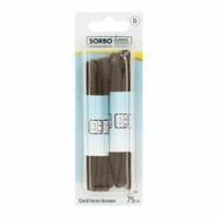 Sorbo schoenveter rond bruin 75 cm set van 2 paar | 56 stuks - thumbnail