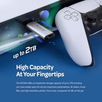 Transcend ts512gesd300s esd300s external ssd, 512 gb, usb type-c, 10 gbps, 1050/ 950 mb/s, silver - thumbnail