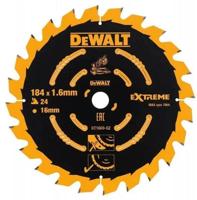 DeWALT Cirkelzaagblad voor Hout | Extreme | Ø 184mm Asgat 16mm 24T - DT1669-QZ - thumbnail