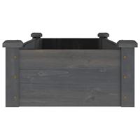 Plantenbak verhoogd met voering 120x45x25 cm vurenhout grijs - thumbnail