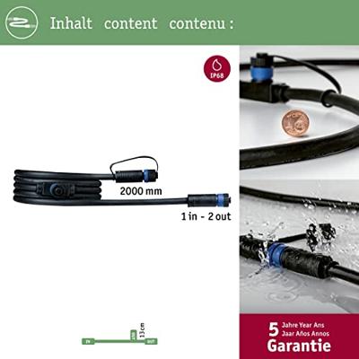 Paulmann 93926 Verlichtingssysteem Plug&Shine Verbindingskabel 150 W Zwart Paulmann 93926 Verlichtingssysteem Plug&Shine Verbindingskabel 150 W Zwart