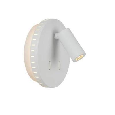 Lucide BENTJER - Bedlamp / Wandlamp - Ø 14 cm - LED - 3000K - Wit
