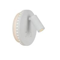 Lucide BENTJER - Bedlamp / Wandlamp - Ø 14 cm - LED - 3000K - Wit - thumbnail