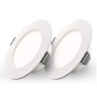 Set van 2 Georgia LED platte Inbouwspots wit - 6 Watt 490lm - Rond - 4000K Neutraal Wit - Ø120 mm - IP20 voor binnen - Inbouwdiepte 25mm - thumbnail